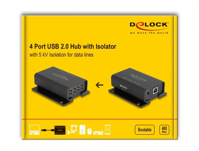 EAN 4043619642267 - DeLOCK 64226 convertidor, repetidor y aislador en serie Negro imagen 4