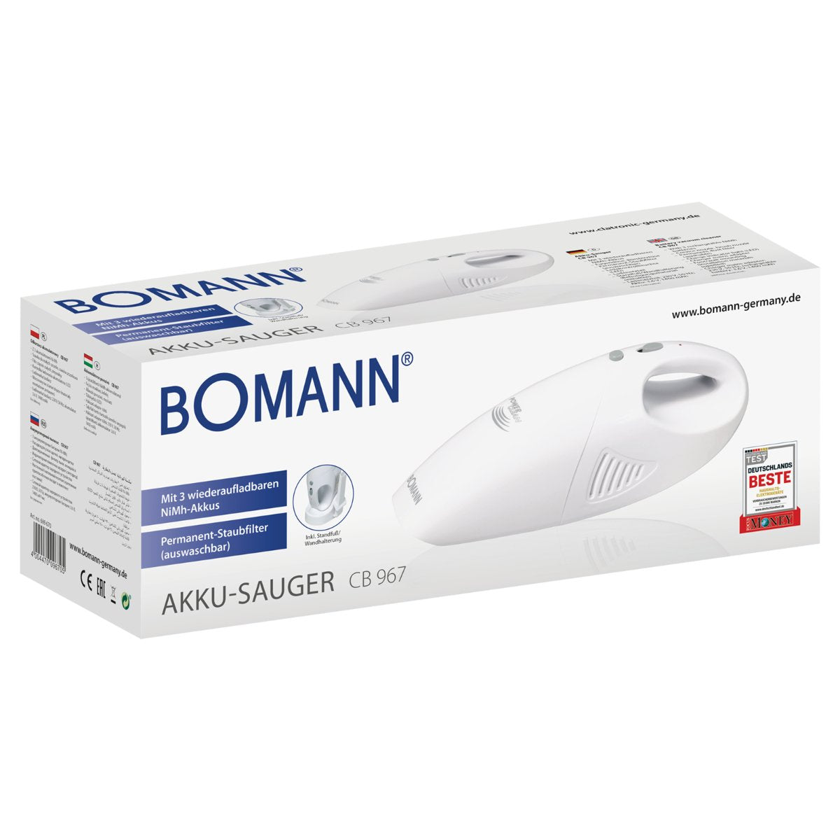 Aspirador De Mano Bomann Cb 967 3.6v