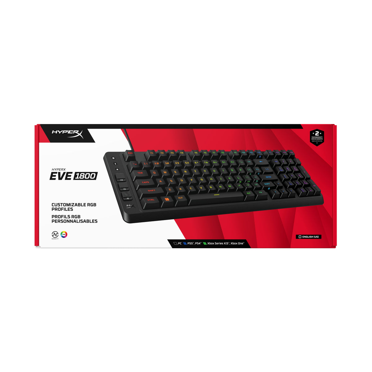 EAN 0198990307879 - HyperX Eve 1800 teclado Juego USB Negro imagen 11