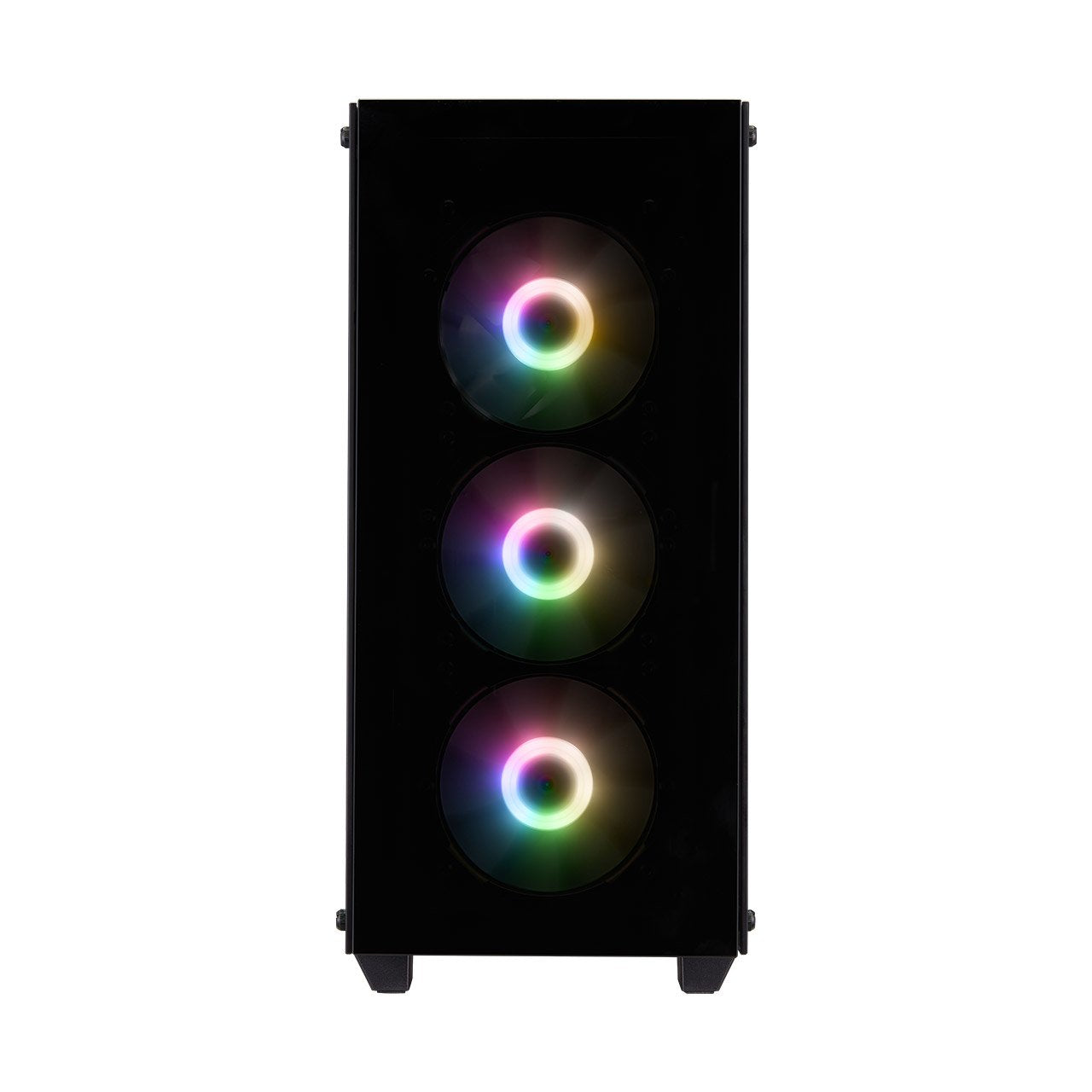 Caja Pc Fortron Midi Tower Cmt512 Negro, Ventilador Led 4 X A.Rgb, Panel Lateral Transparente