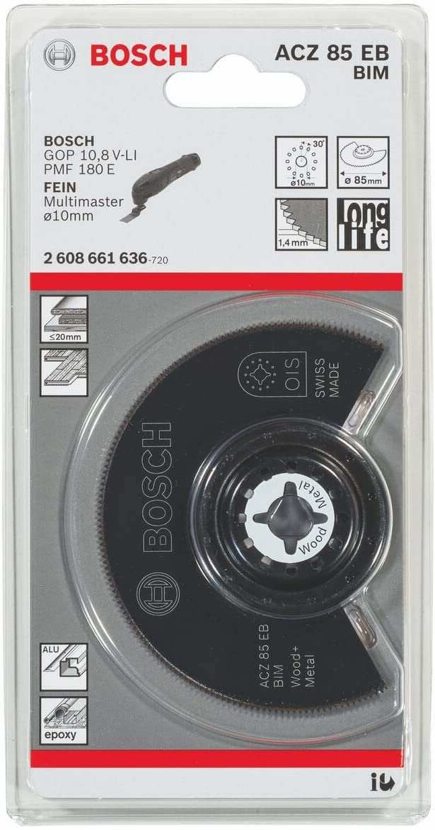 Hoja De Sierra Segmentada Bosch Acz 85 Eb Madera + Metal, Ø 85 Mm (Bim) 2608661636