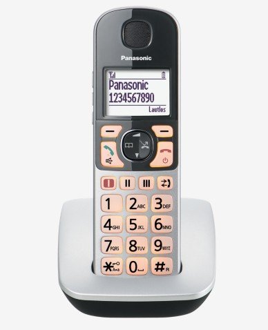 Panasonic Kx-Tge510gs Teléfono Dect Único Inalámbrico, Plateado-Negro