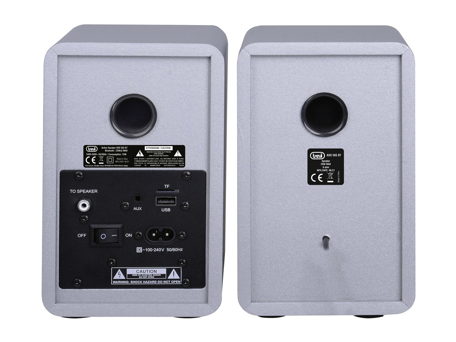 EAN 8011000027562 - Trevi AVX 565 BT conjunto de altavoces 50 W Universal Negro, Plata 2.0 canales De 2 vías imagen 4