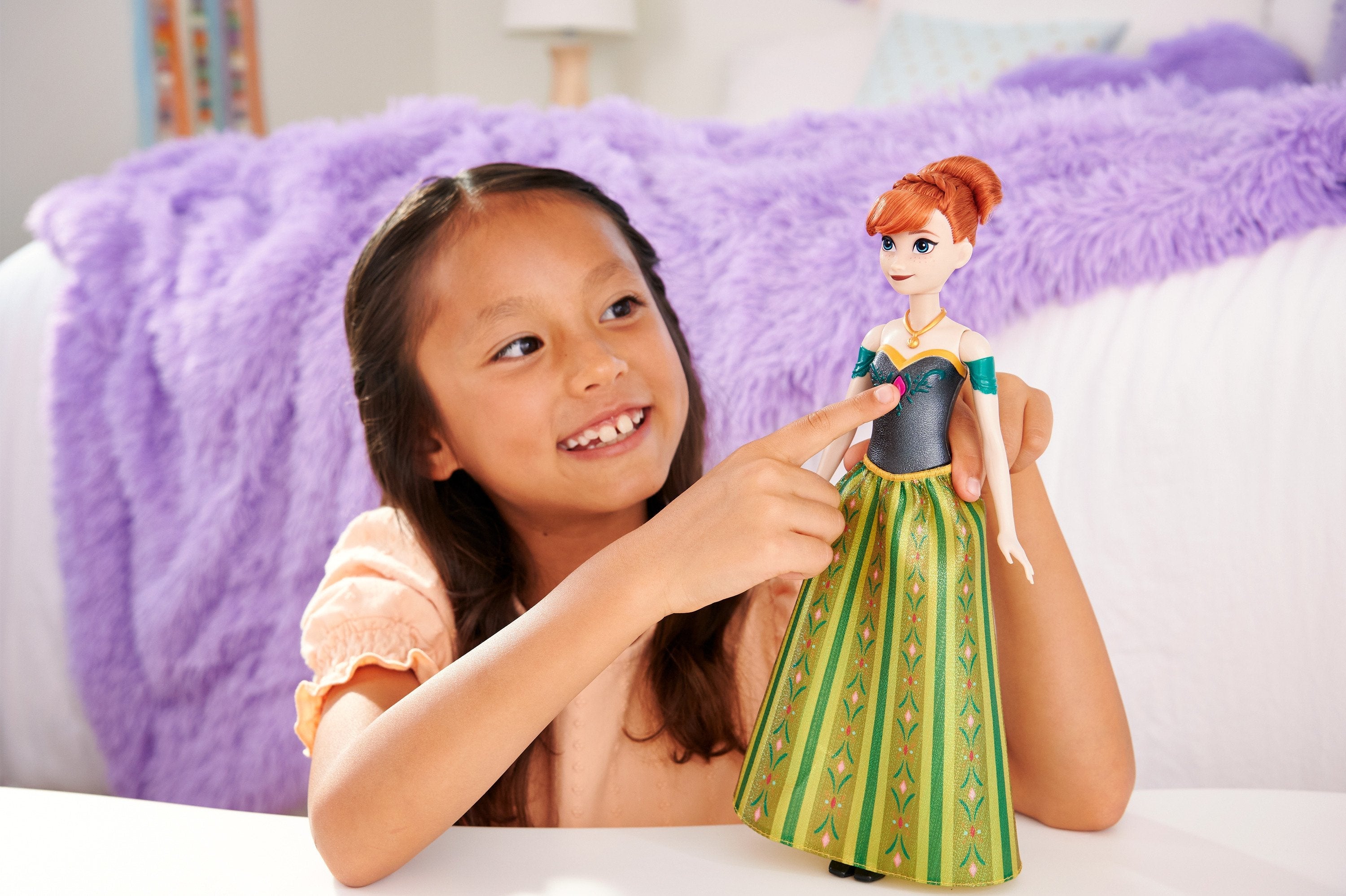 Muñeca Mattel Disney Frozen Cantante Anna "Por Primera Vez" Jdl59