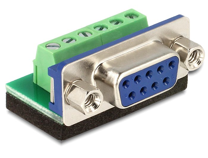 Delock Adaptador Terminalblock 6 Pin > Sub-D 9 Pin Bu.