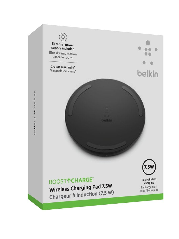 Cargador Qi Inalambrico Belkin 10w +Adaptador Ca Negro