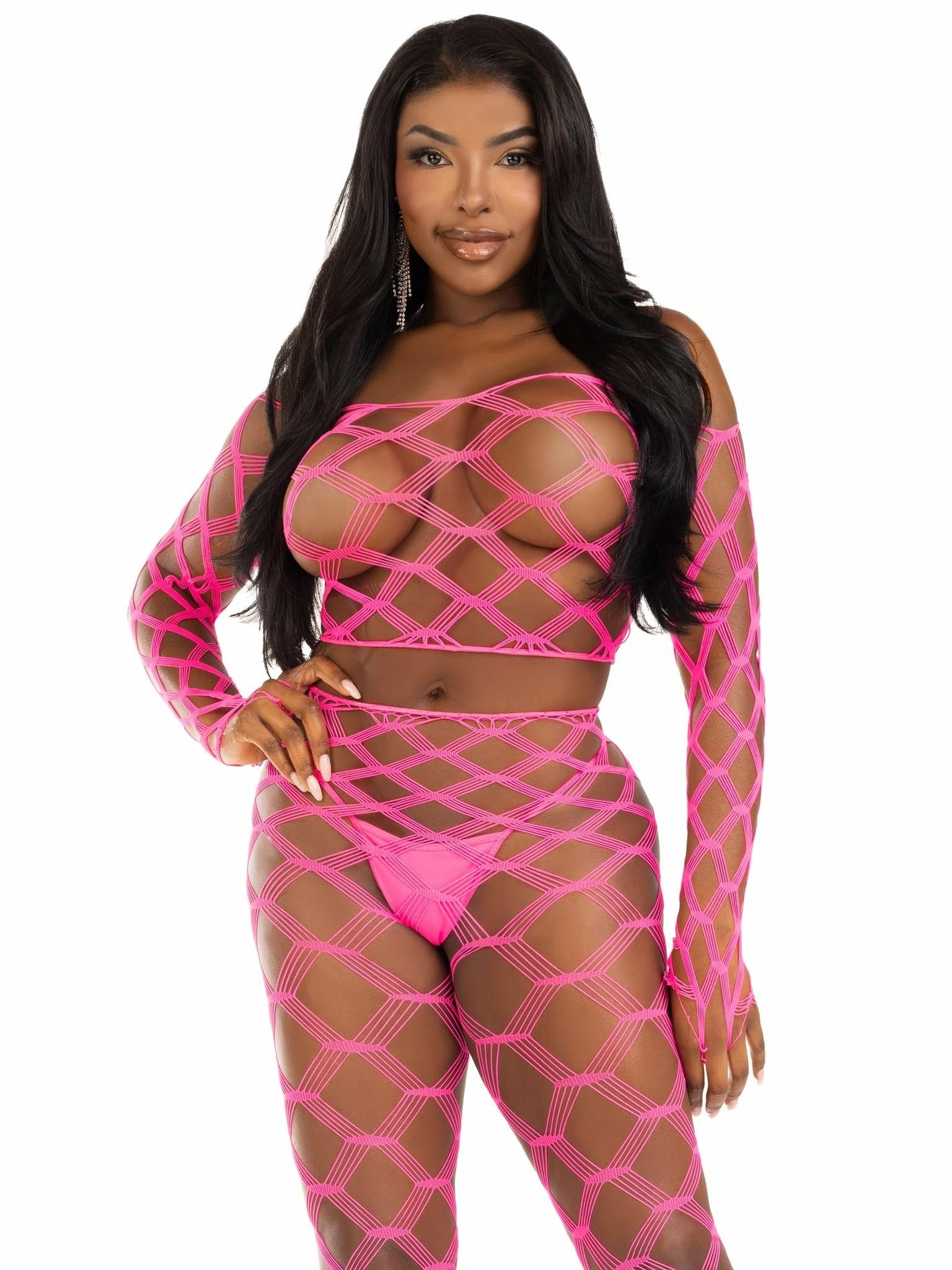 Leg Avenue - Top & Leggins Hardcore Fucsia