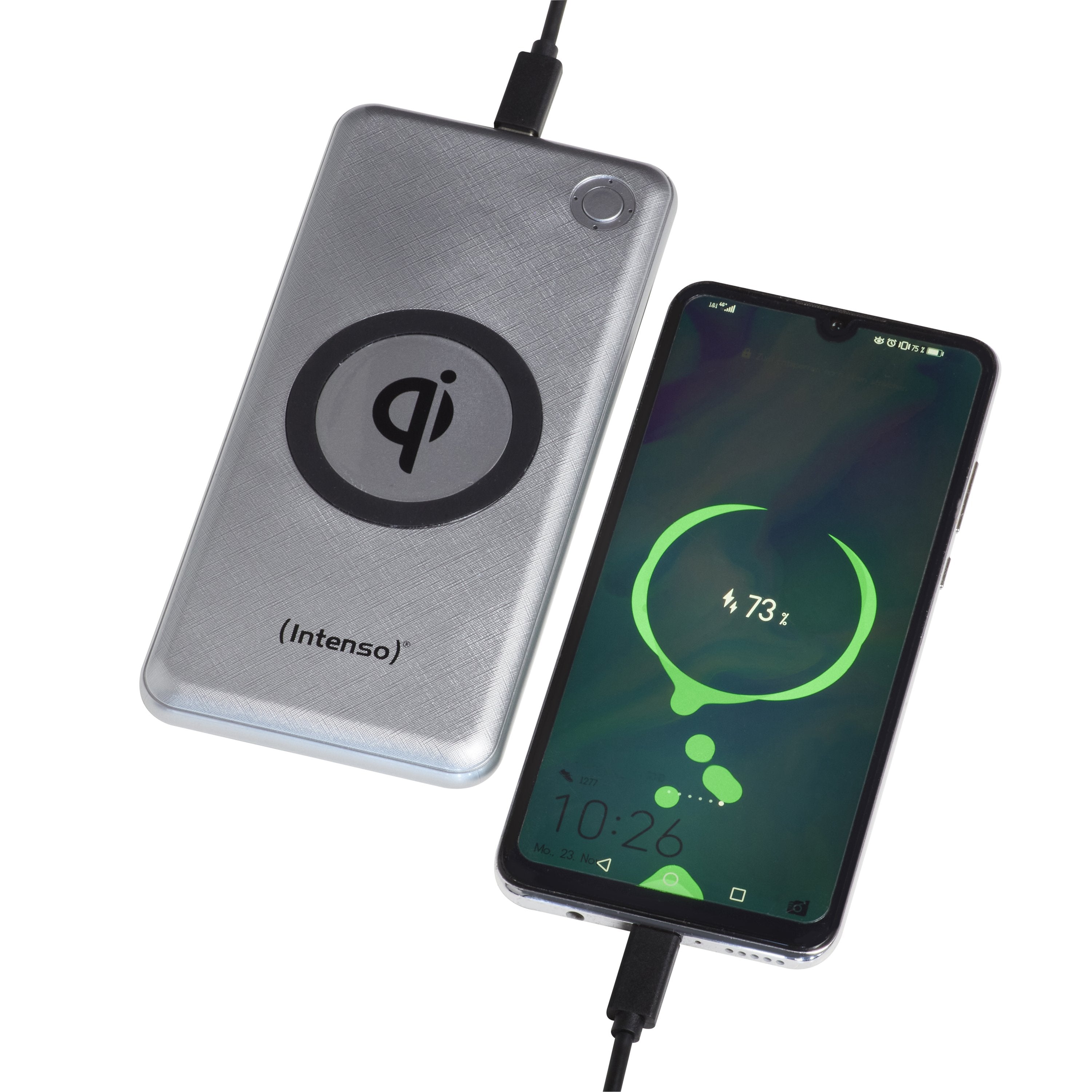 Intenso Powerbank Wpd10000 Plateado Incl. Cargador Inalámbrico