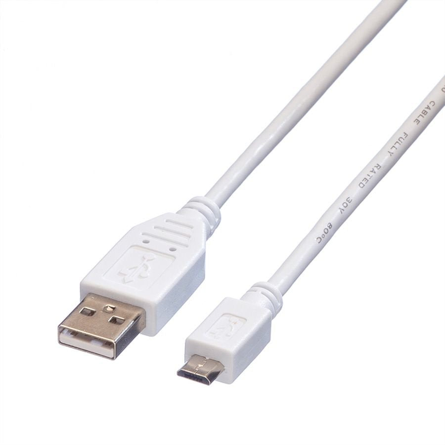 Cable Value 11998751 Usb 0,15 M Usb 2.0 Usb A Micro-Usb B Blanco