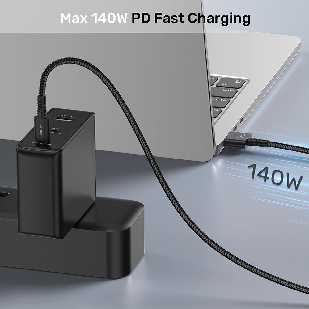 EAN 4894160050014 - UNITEK C14121BK-2M cable de transmisión Negro MagSafe 3 USB C imagen 5