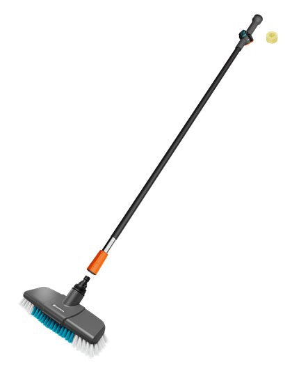Set De Lavado Gardena Cleansystem Suave Con Mango S, Cepillo Gris/Turquesa, Anchura Útil 27 Cm 18826-20