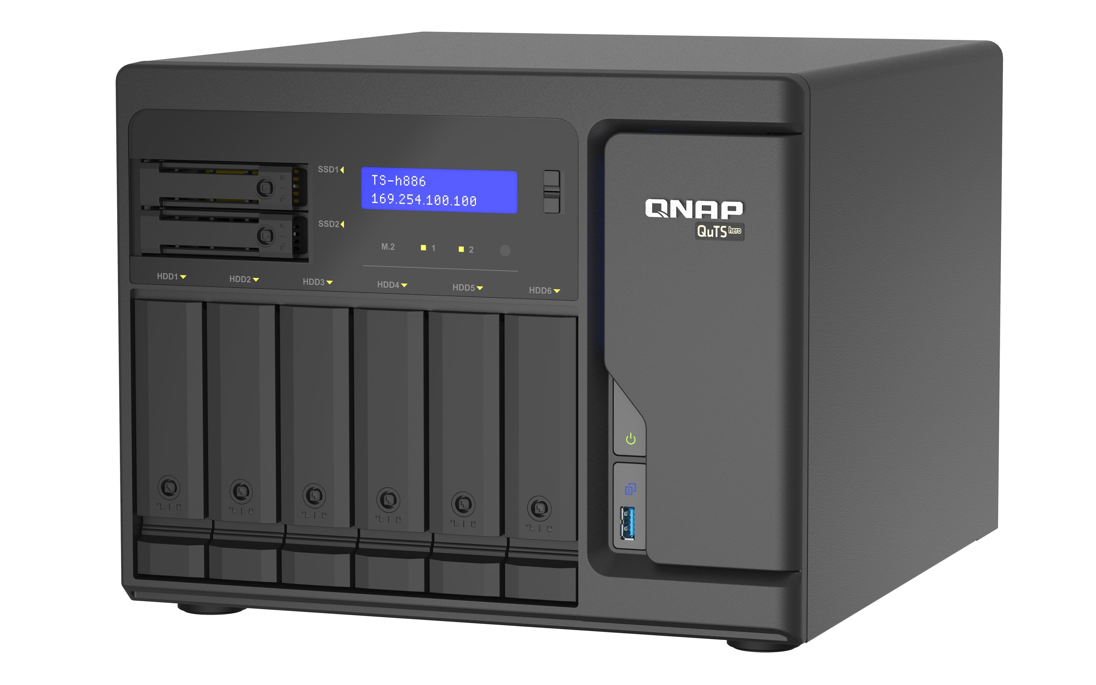Qnap Ts-H886-D1602-8g Nas Torre Ethernet Negro D-1602