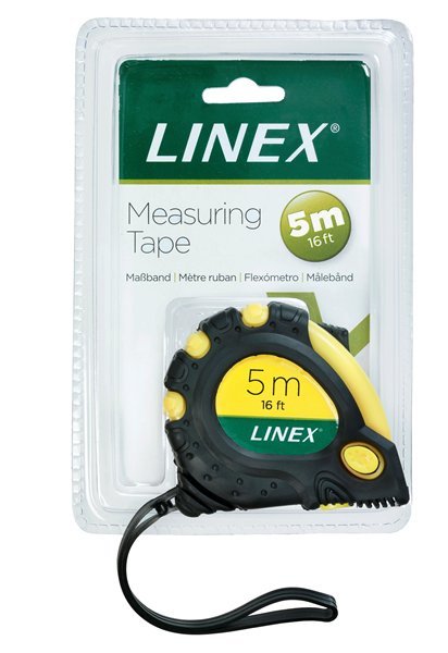 Linex Rollmassband 5 M Cm- Und Zoll-Skala Flexibler