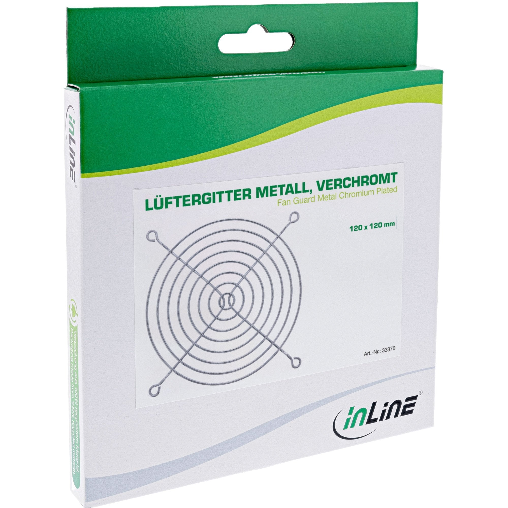 Proteccion Ventilador Inline Fan Guard Metal Cromado 120x120mm