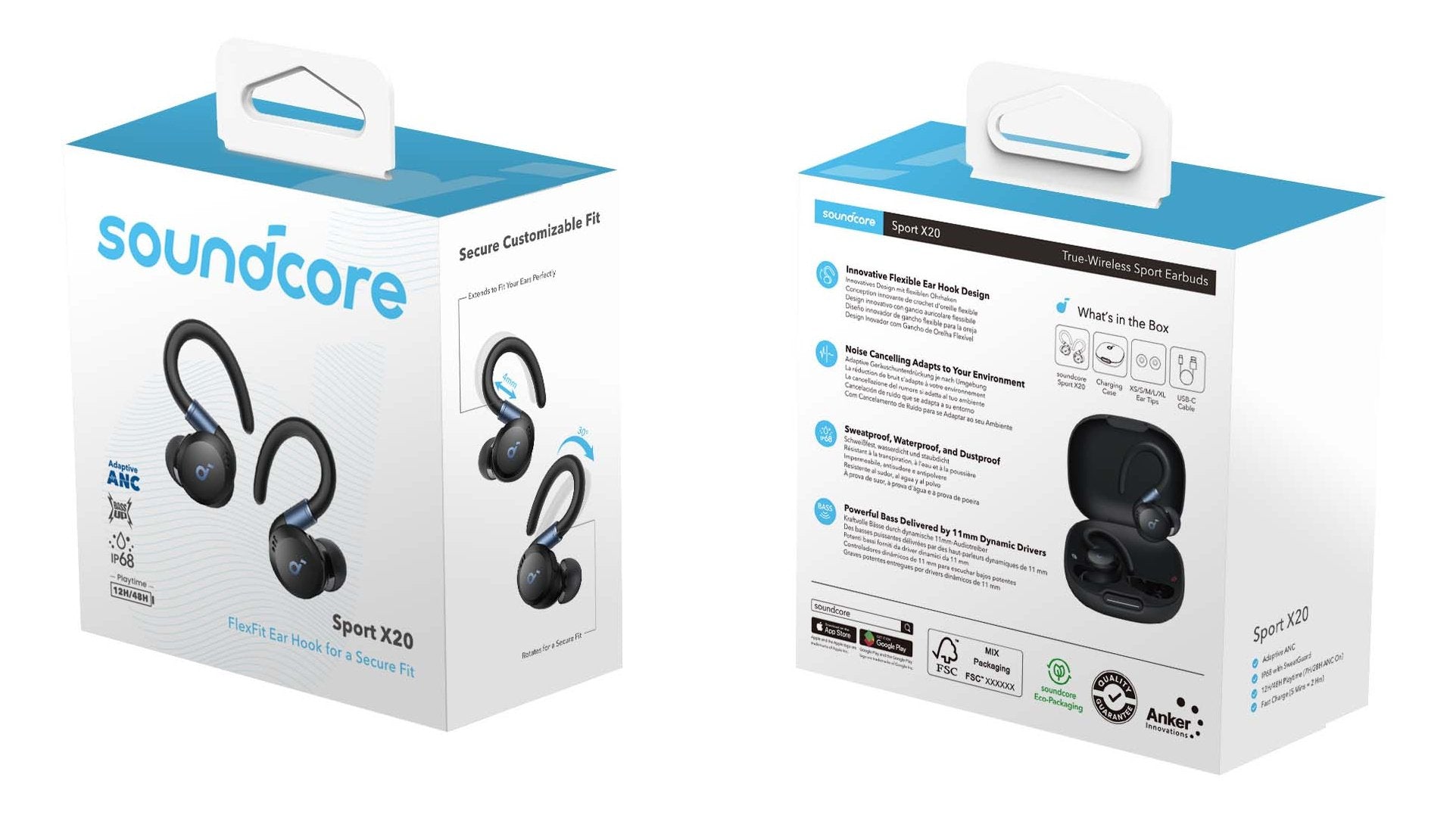 Auriculares Inalámbricos Soundcore Sport X20 Negros