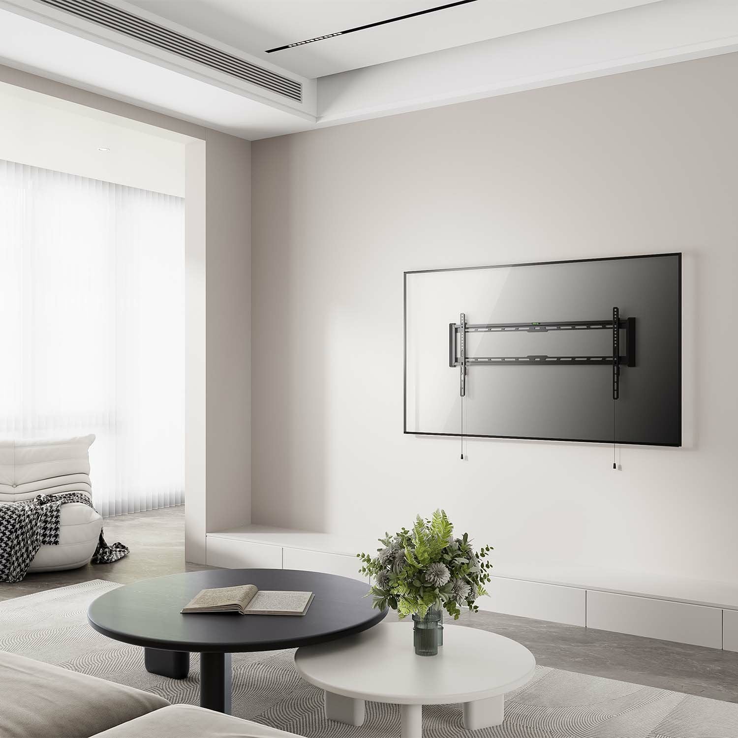 Aisens Soporte Eco Ultra Delgado Para Monitor/Tv 75kg De 43-90, Negro