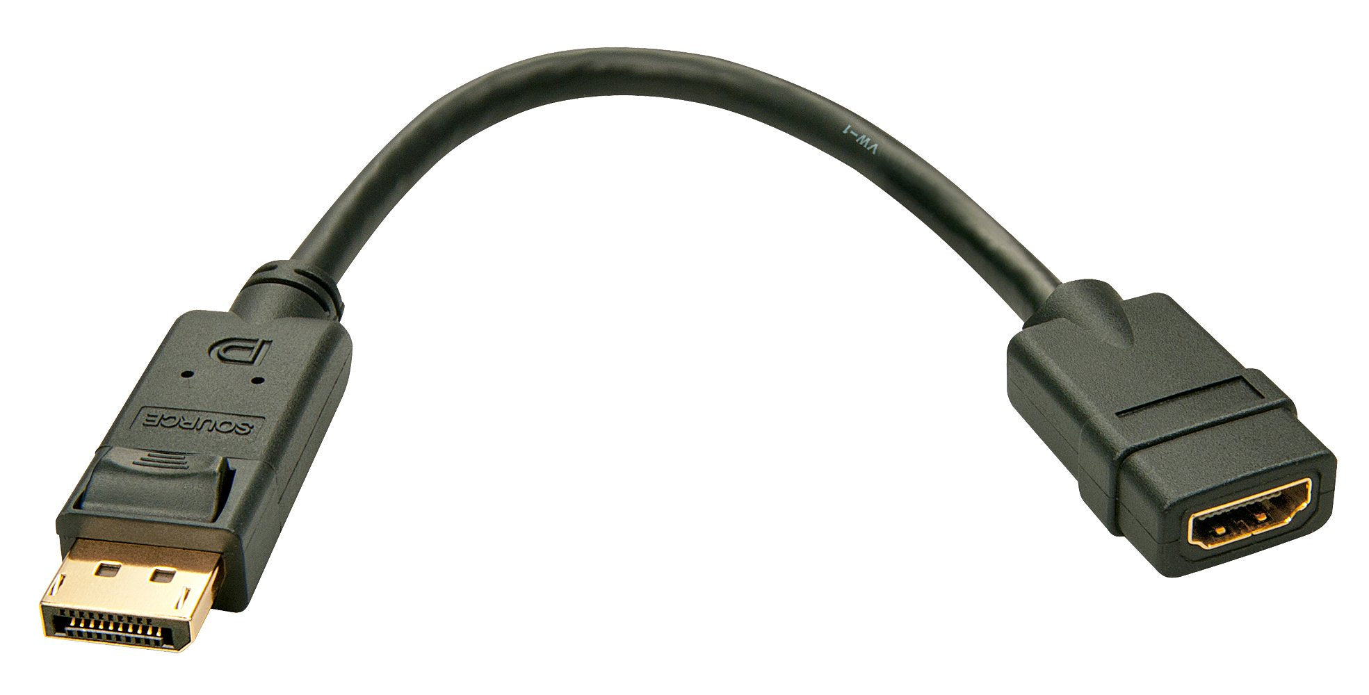 Lindy 41005 Adaptador Displayport Hdmi Negro 0,15 M