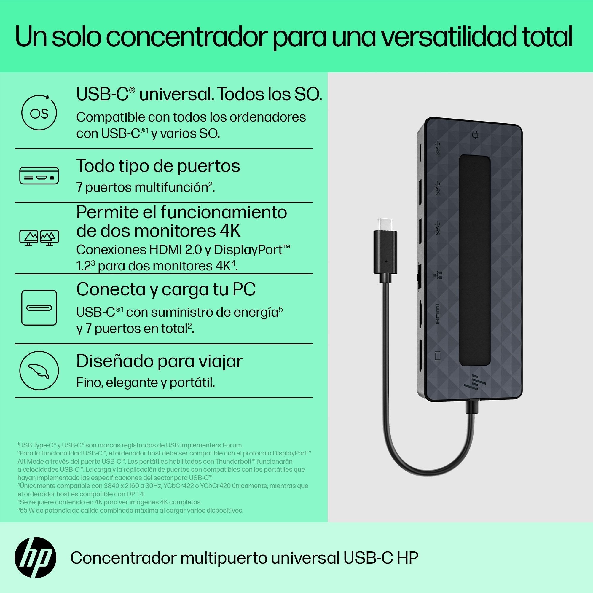 Dockingstation Hp Usb-C Multiport 50h98aa