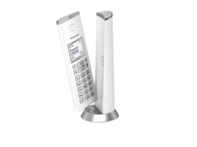 Teléfono Panasonic Kx-Tgk212sp Dect Identificador De Llamadas Plata, Blanco