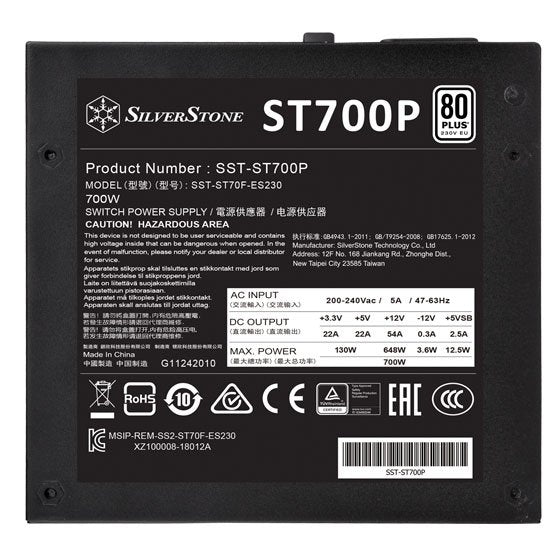 Fuente De Alimentación Silverstone 700w Sst-St700p