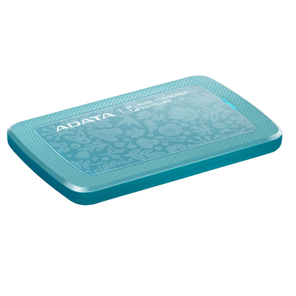 Adata 1tb Hc300 Eco Eco-Friendly External Hard Drive 2.5 Usb 3.2 Ultra-Slim Aes 256-Bit Encryption