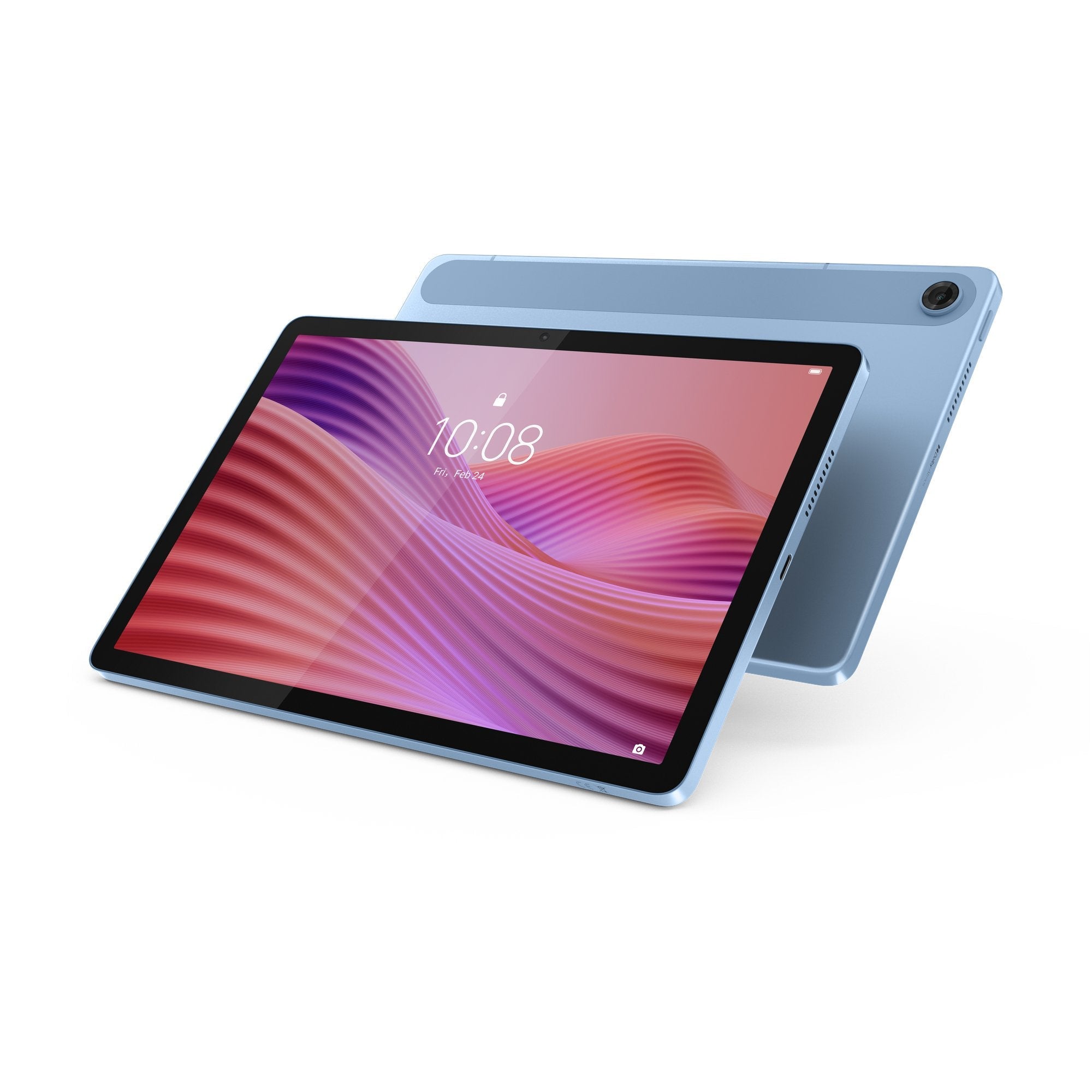 Tablet Lenovo Tab 10.1" Wuxga (Mediatek Helio G85, 4 Gb Ram, 128 Gb, 60 Hz, 2 Altavoces, Wi-Fi 5, Bluetooth 5.3, Android 14) Color Azul Polar Incluye Case Transparente Con Soporte Incorporado