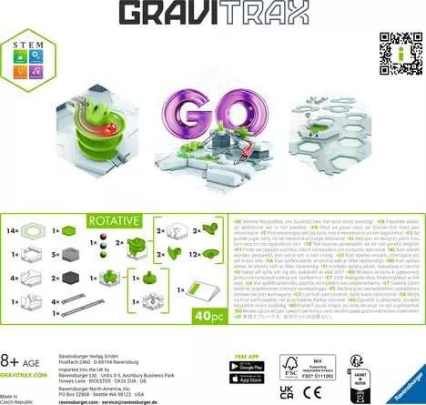 Ravensburger Gravitrax Go Rotativo, Tren 23703