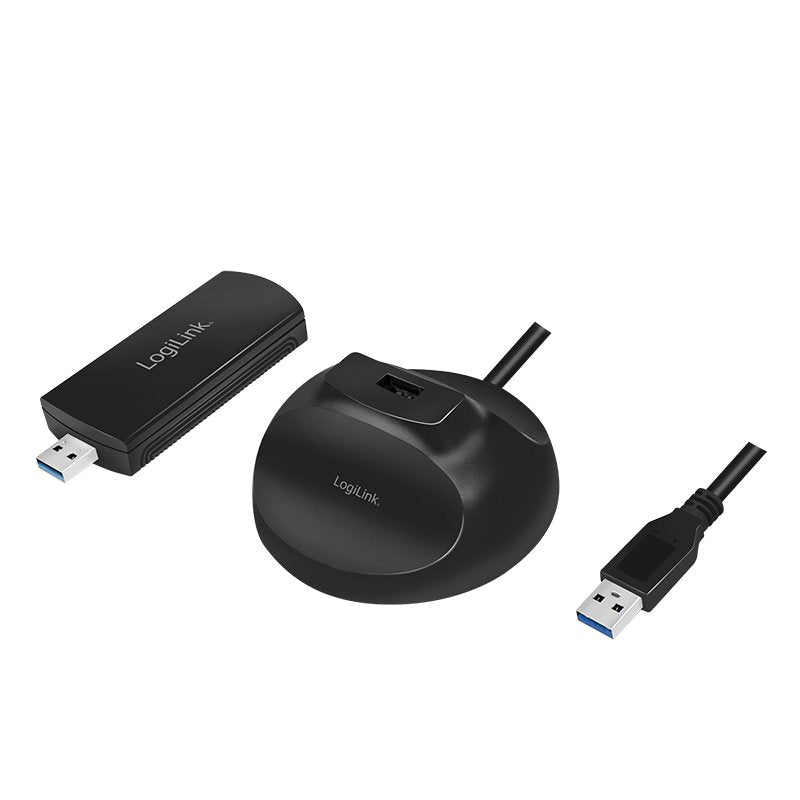 Logilink Adaptador Wlan Usb3.0 1900mbps, 2t2r, Con Base