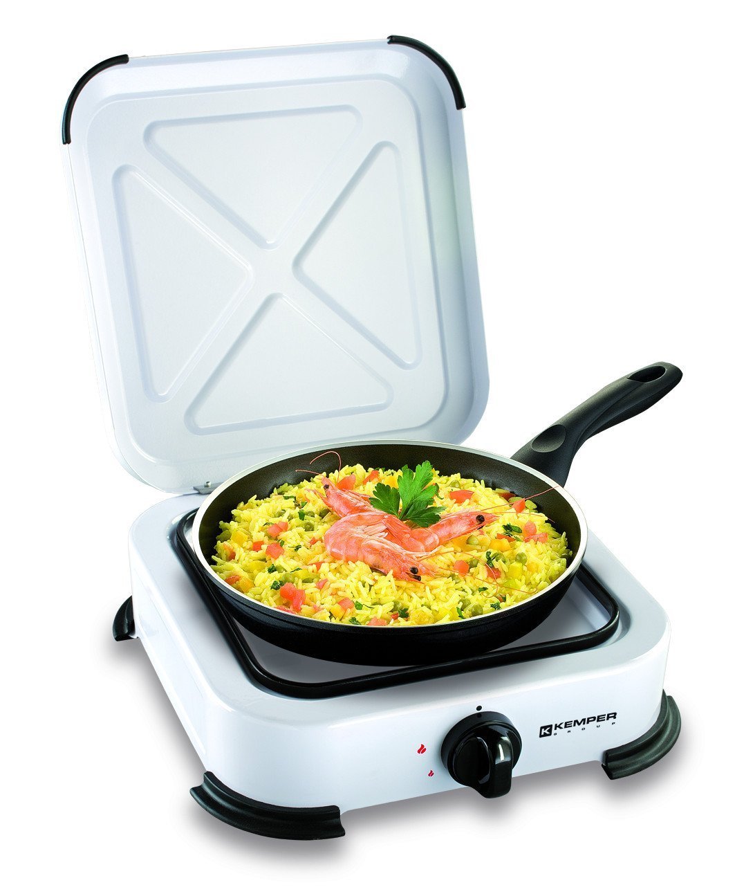 Cocina De Gas Butano/Propano Esmaltada 1 Quemador, Blanca, 270 X 300 X 90 Mm