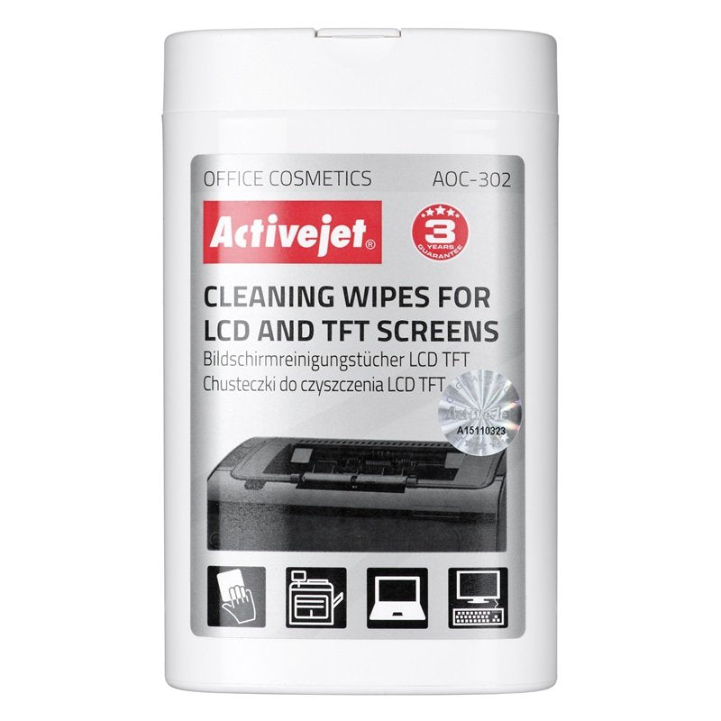 EAN 5904356285140 - Activejet AOC-302 kit de limpieza para computadora LCD/LED/Plasma, LCD/TFT/Plasma Toallitas para limpieza imagen 1