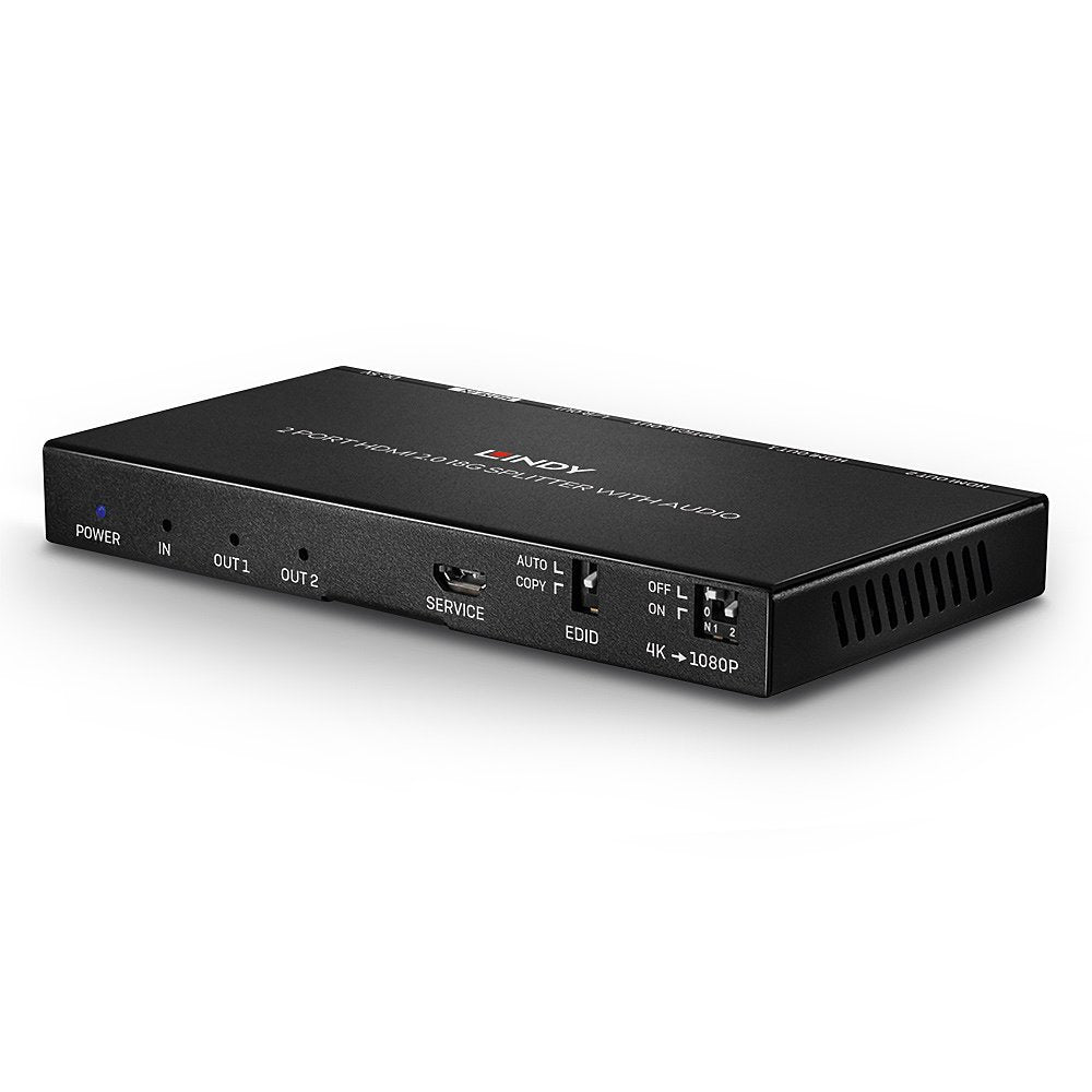 Lindy Divisor Hdmi 2.0 18g De 2 Puertos Con Audio
