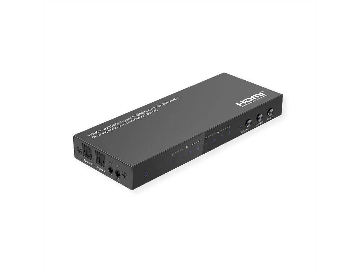Value 4k Hdmi Matrix Switch, 4 X 2, Mit Fernbedienung