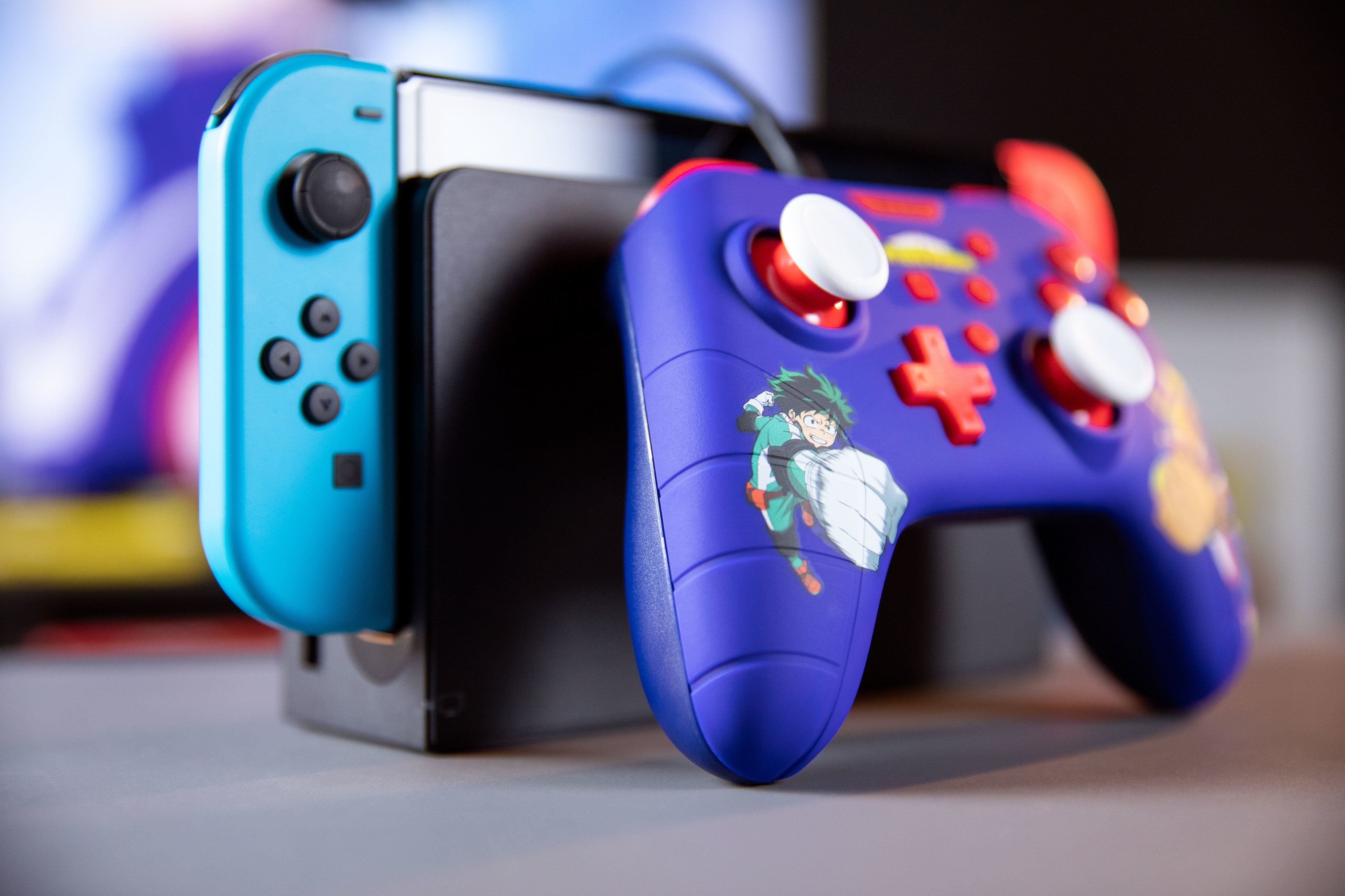 Konix My Hero Academia Mando/Gamepad Usb - Compatible Con Nintendo Switch Y Pc - 13 Botones - Cable De 3m