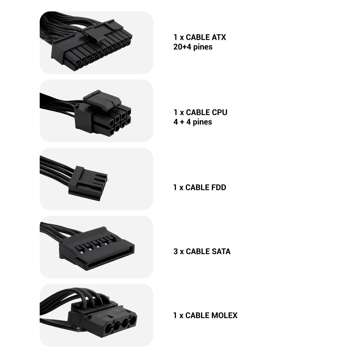 EAN 8436556140624 - CoolBox S300 unidad de fuente de alimentación 20+4 pin ATX Plata imagen 4