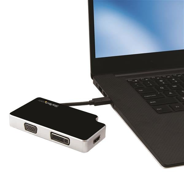 Startech Adaptador 3-En-1 Usb-C A Vga Dvi Hdmi 4kâ Cdpvgdvhdb