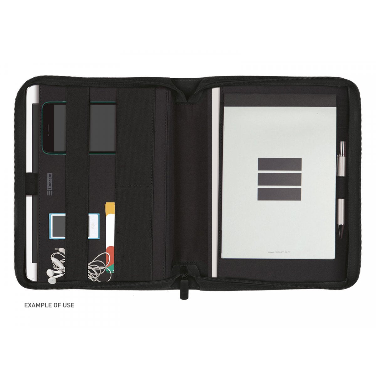 Carpeta Congreso Portadocumentos Cremallera Serie 00 A5 Negro J955 Finocam 5095260