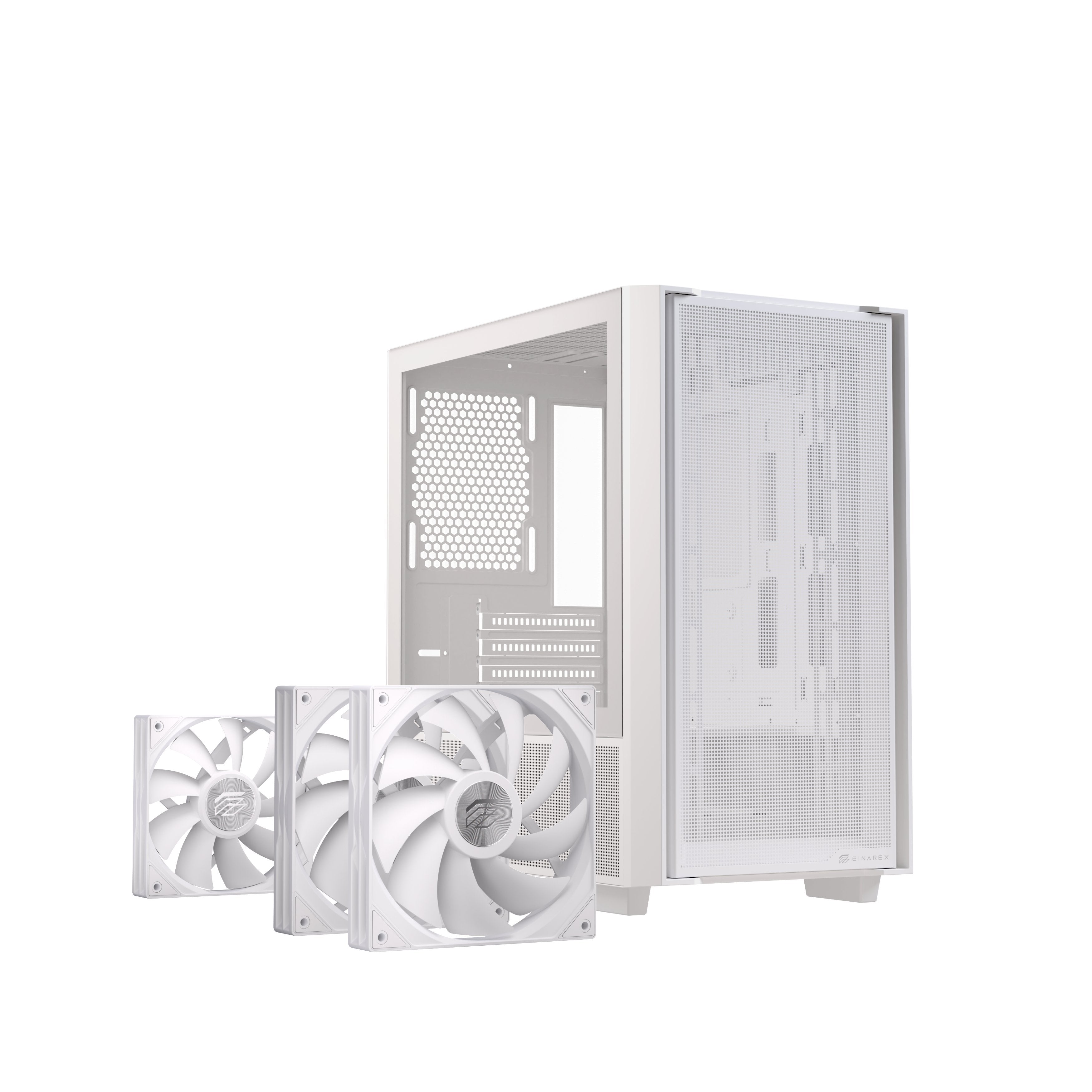 Caja Micro-Atx Einarex Pm150 Gaming Rgb Usb3.0 Usb-C White