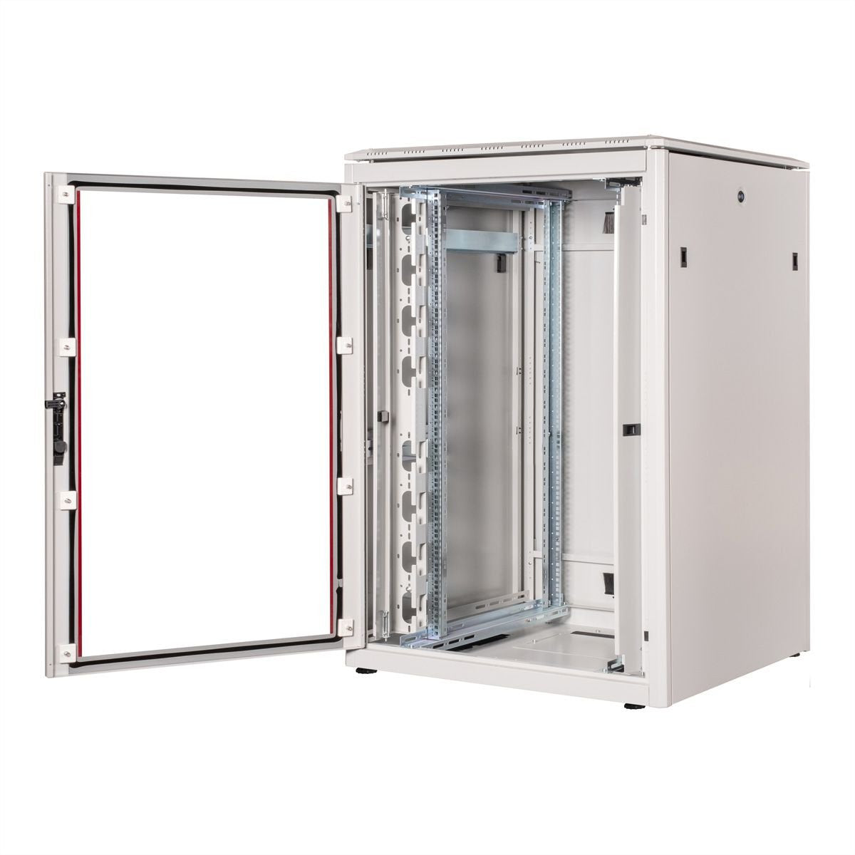 Roline 19-Zoll Netzwerkschrank Pro 22 He, 800x800 Bxt Glastr Grau