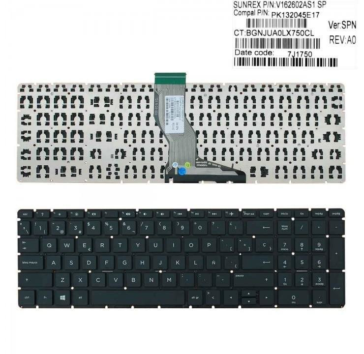 Teclado Para Portátil Hp 15-Bs 15-Bw021ns 15-Bw021nv 9z.Ne1bw.101 (Intro Pequeño)