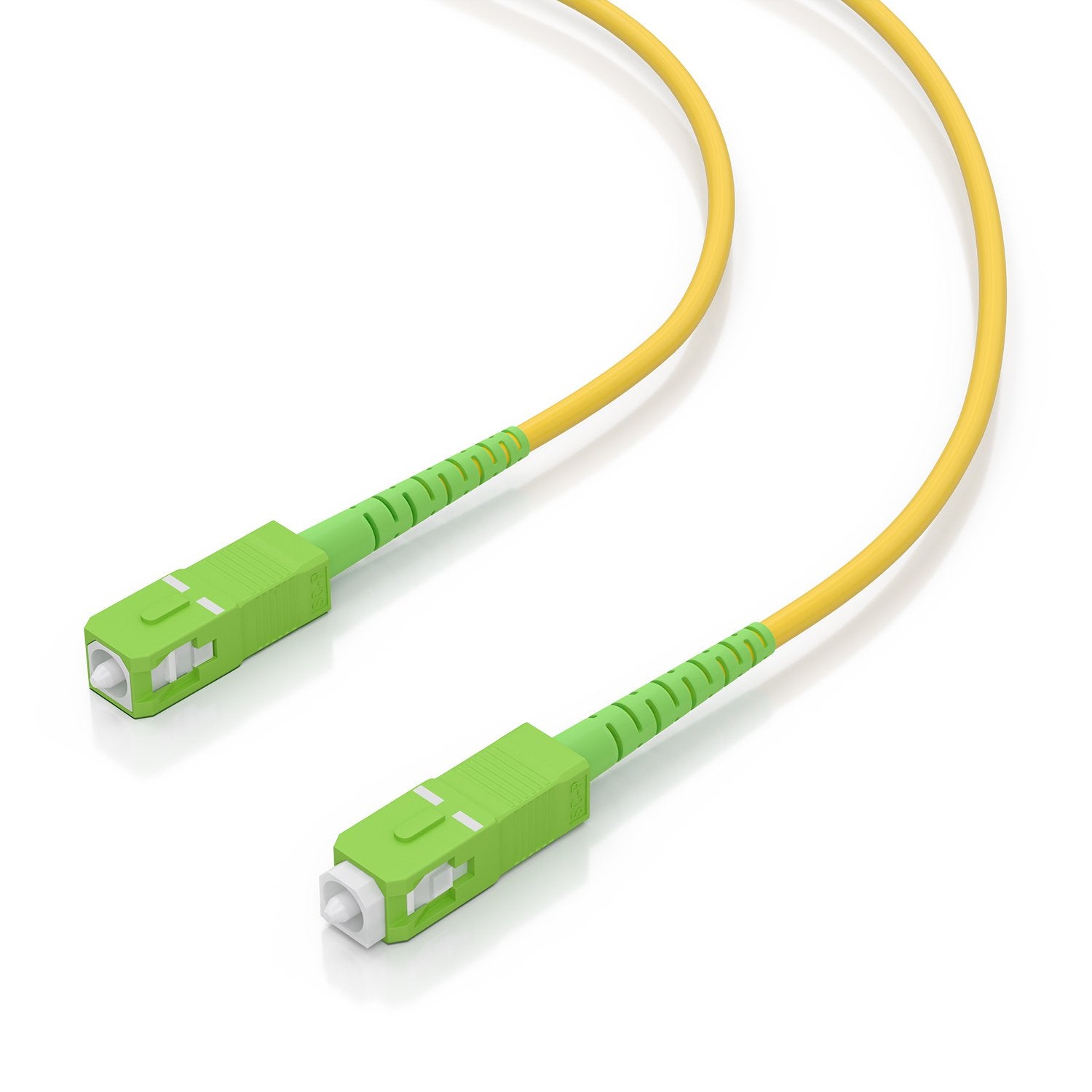 Aisens Cable Fibra Óptica Latiguillo G657a2 3.0 9/125 Smf Simplex Cpr Dca Lszh, Sc/Apc-Sc/Apc, Amarillo, 7.0m