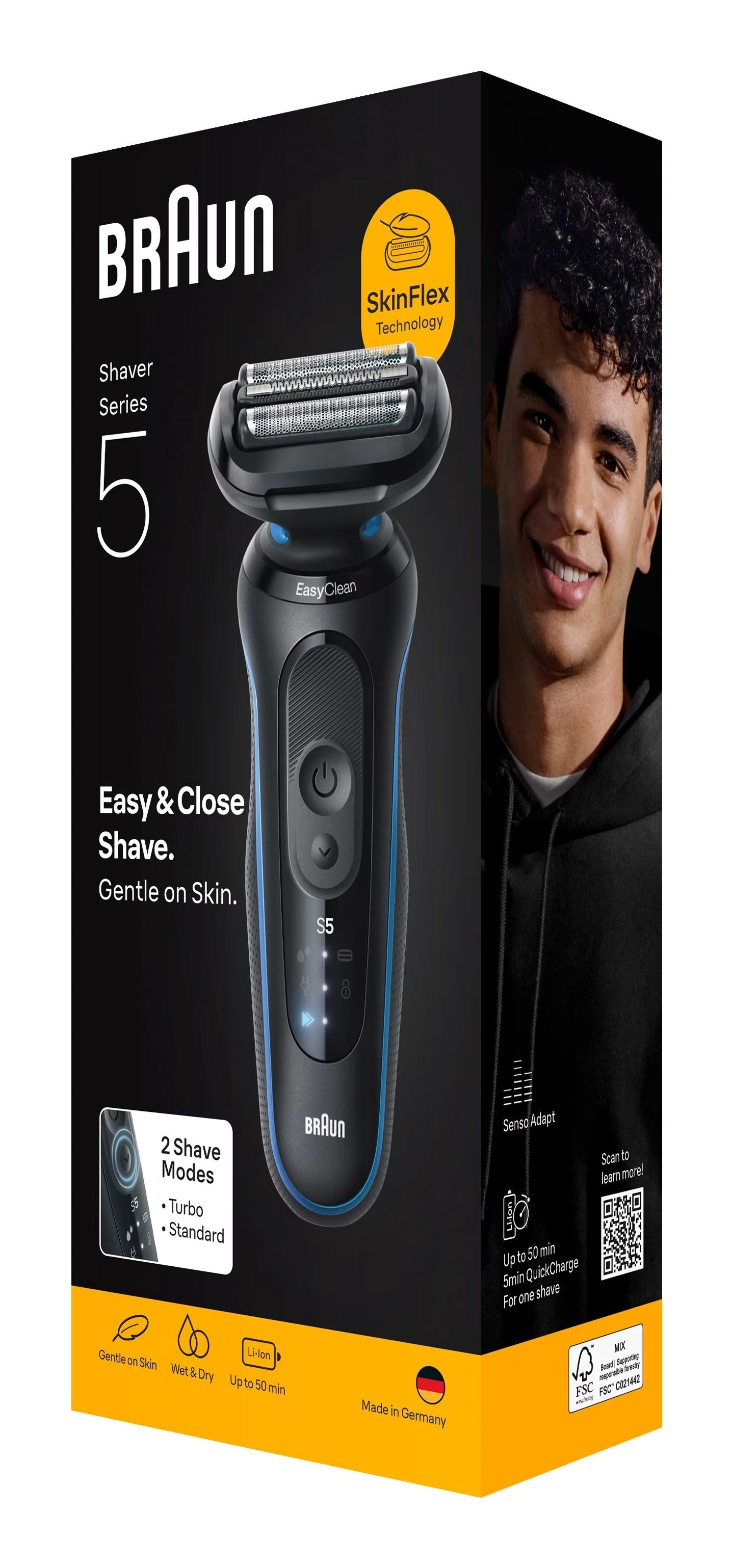 EAN 8700216646130 - Braun Series 5 52-B1000s Máquina de afeitar de láminas Negro imagen 8