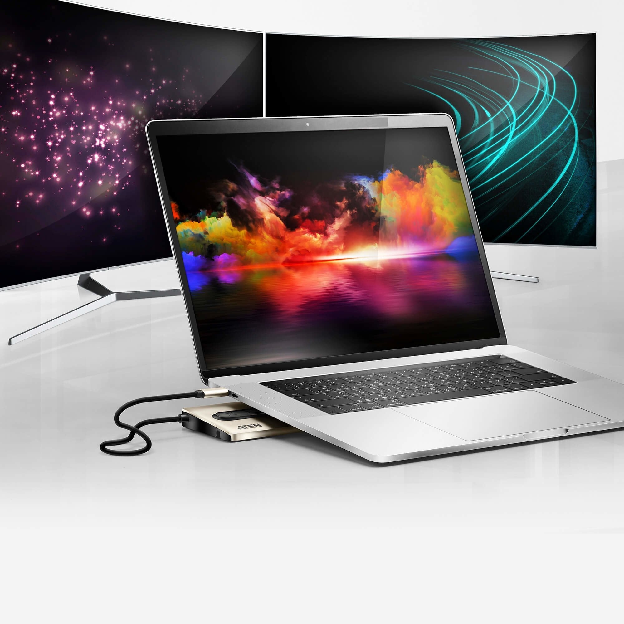 Aten Uh3237 Estación De Acoplamiento Multipuerto Usb-C Con Paso De Alimentación