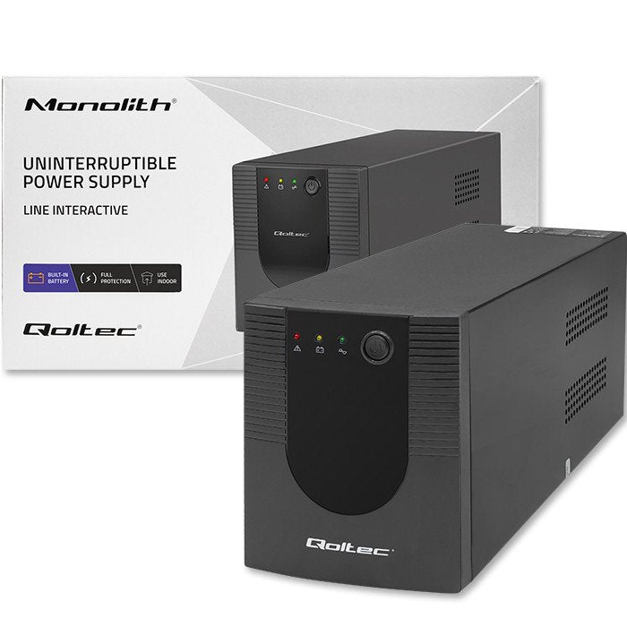 EAN 5901878537771 - Qoltec 53777 sistema de alimentación ininterrumpida (UPS) Línea interactiva 2 kVA 1200 W 4 salidas AC imagen 8