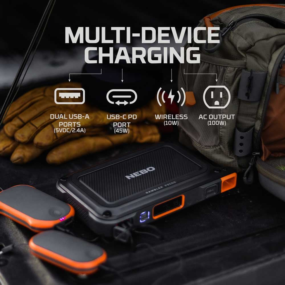 EAN 5060945230844 - NEBO NEB-PST-0004-G batería externa Ión de litio 26000 mAh Cargador inalámbrico Multicolor imagen 4