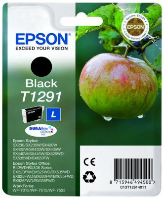 Cartucho Original Epson T1291 Negro - C13t12914010 Ml-11.2pag-380