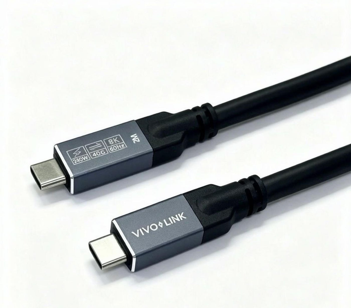 EAN 5715328266452 - Vivolink USB-C to USB-C Cable 2m - USB4, 40Gbps, 100W PD, 8K, Enterprise-tested cable USB USB4 Gen 2x2 US imagen 1