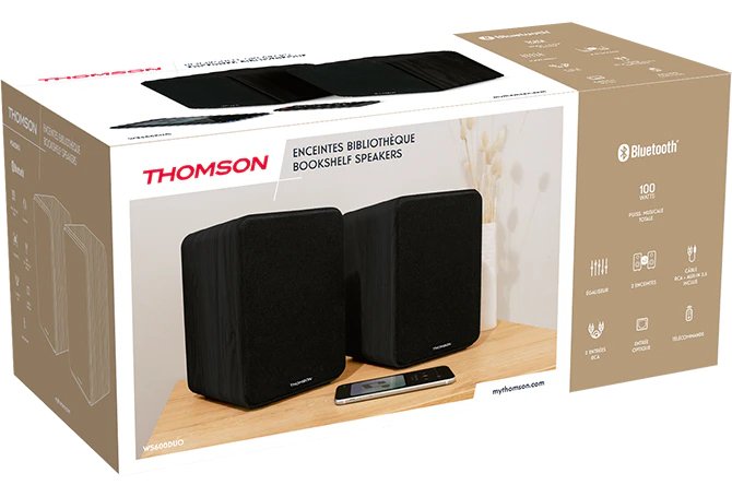 Thomson Ws600duo Altavoces De Estanteria - Potencia Musical 100w - Color Negro