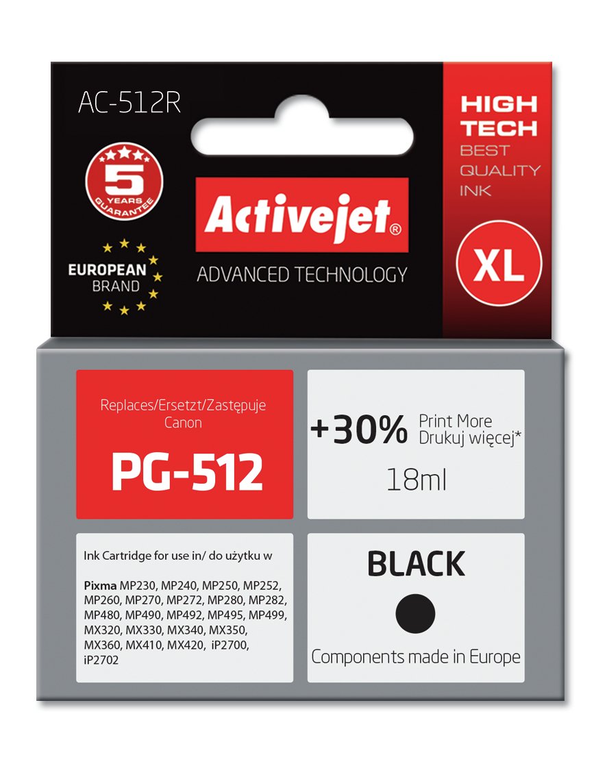 EAN 5901452157937 - Activejet AC-512R cartucho de tinta 1 pieza(s) Compatible Alto rendimiento (XL) Negro imagen 2