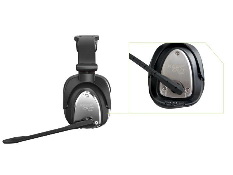 Keepout Auricular Gaming 7.1 Multiplataforma Hxair 7.1 Virtual/Wireless/Microfono Omnidireccional/Autonomia 10 Horas