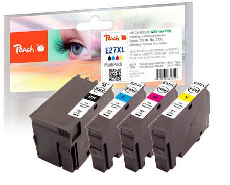 Tinta Paquete Económico De Peach No. 27xl Compatible Con Epson No. 27xl Pi200-354